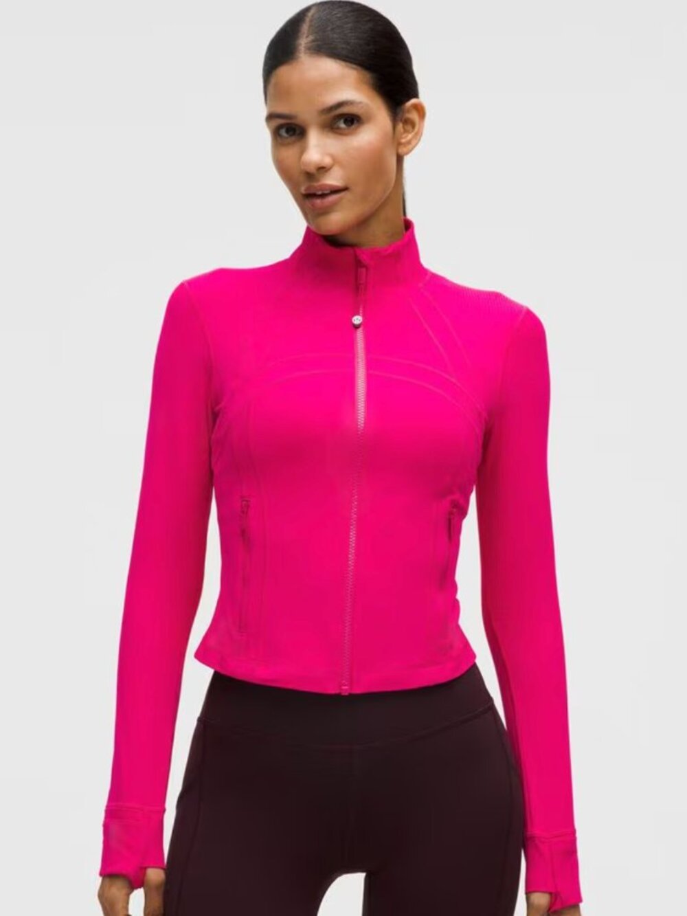 Lululemon Define Cropped Jacket Nulu Calypso Pink size 6